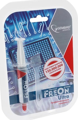 Термопаста Gembird FreOn Ultra GF-21-3 для радиаторов, 3гр, шприц