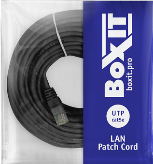 Кабель Patch Cord UTP кат.5e 20м BoxIT BX-PCUL-5e-200-RD